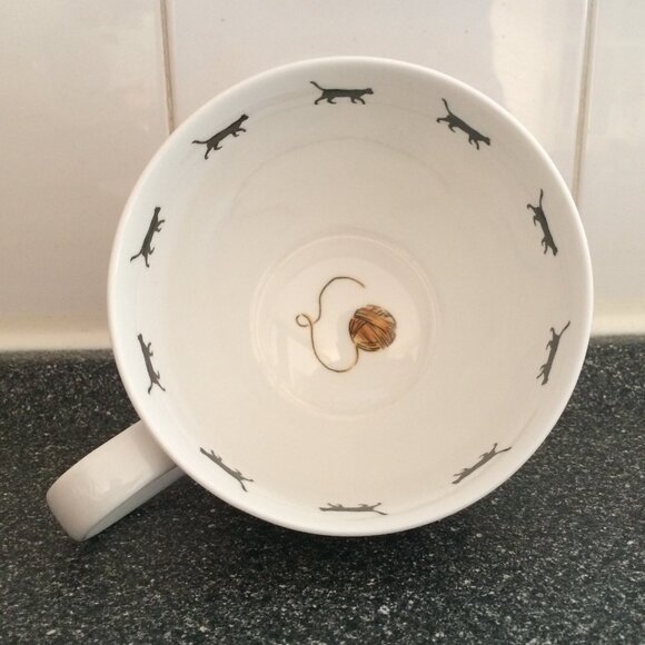 Portobello by Inspire Home Is Where The Cat Is Large Coffee Mug White Bone China - Picture 5 of 7